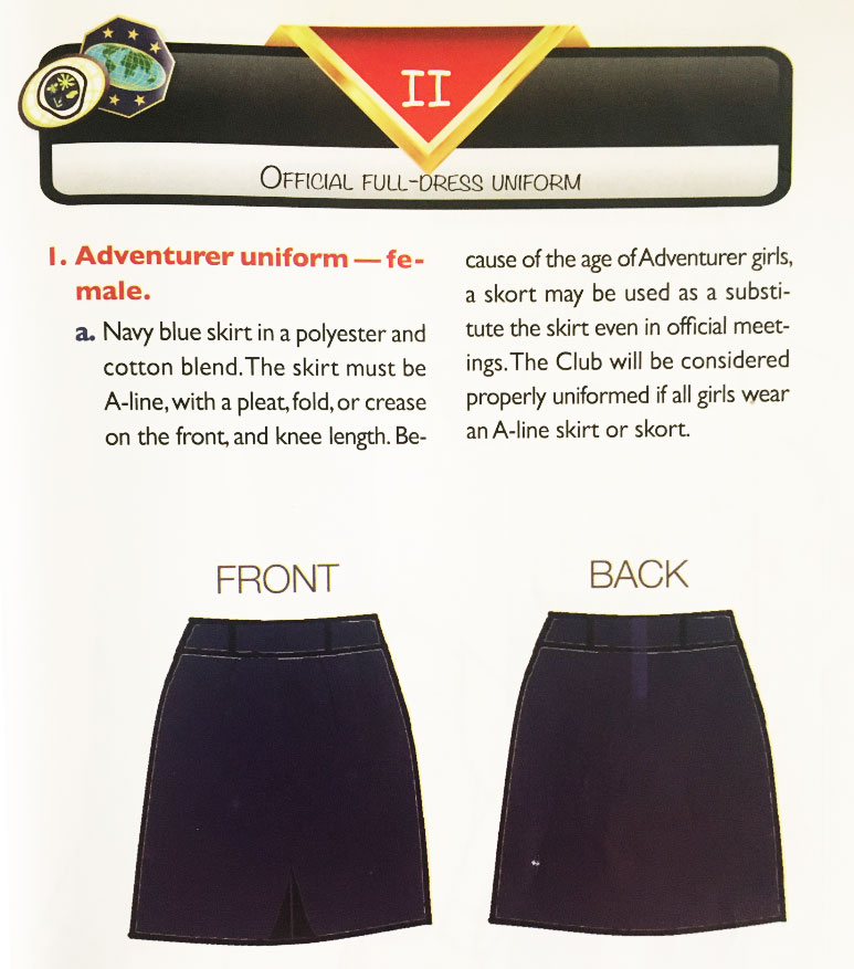 pathfinder uniform skirt